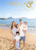 5x7 Vertical Foil Card Holly Jolly