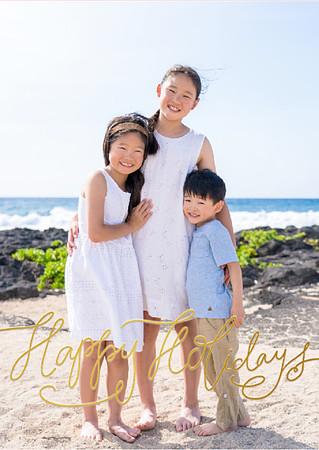 5x7 Vertical Foil Card Holiday Scrawl