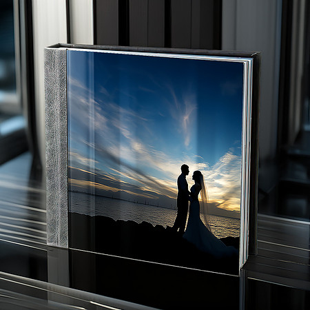 signature leather album acrylic cover